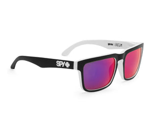 SPY HELM SUNGLASSES WHITEWALL GREY WITH BLUE MIRROR 673015809121